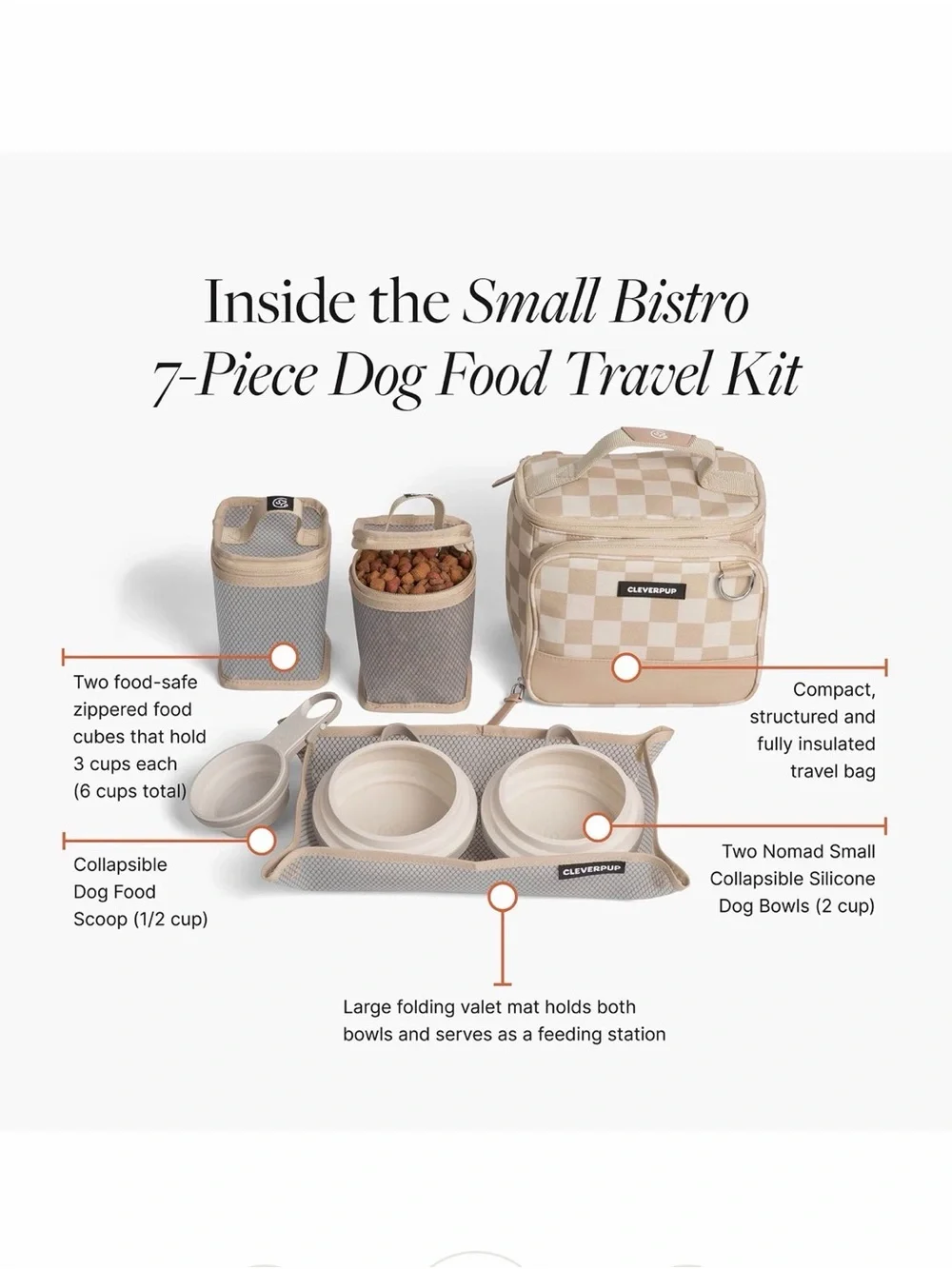 NWT Large Bistro Box Dog Food Travel Kit